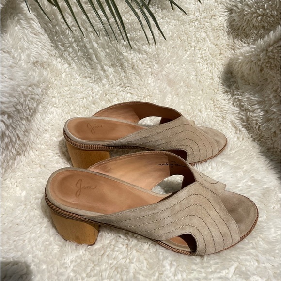 JOIE suede chunky wooden heel sandals - Picture 5 of 8